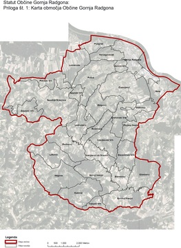Zemljevid krajevnih skupnosti v občini Gornja Radgona